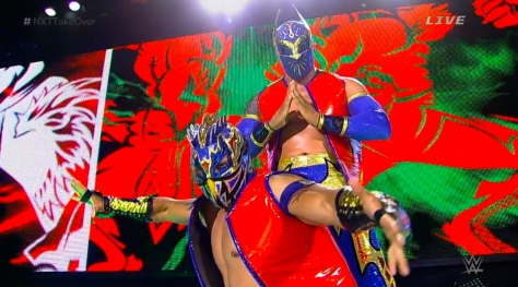 The Lucha Dragons, Sin Cara and Kalisto, led off the night as challengers for The Ascension's NXT Tag Team Championship.