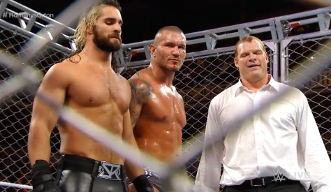 RAW 090814 Seth Rollins Randy Orton Kane
